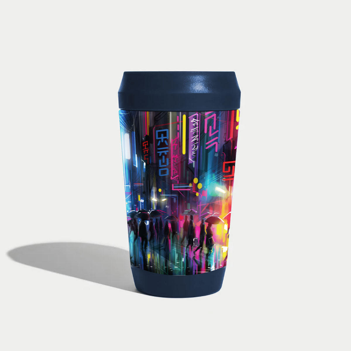 Travel Cup by Dan Kitchener - Streets of Neon (12 oz) - Image 2